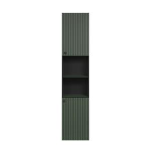 Colonne de salle de bain rainurée H186 cm - Vert et Noir