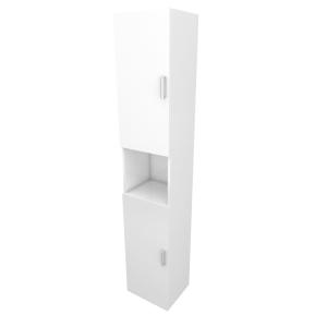 Colonne de salle de bains effet bois blanc - 35 cm