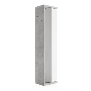 Colonne  pivotante 1 porte 1 miroir blanc laqué et aspect b…