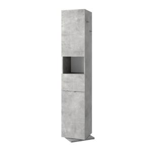 Colonne  pivotante 2 portes 1 miroir aspect béton