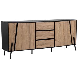 Commode 2 portes marron noir