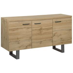 Commode 3 portes en bois effet clair