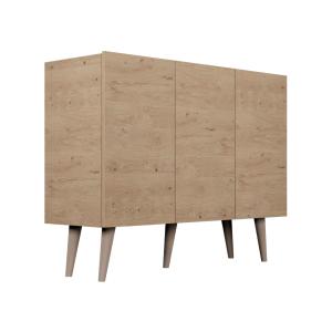 Commode 3 portes stratifiés beige