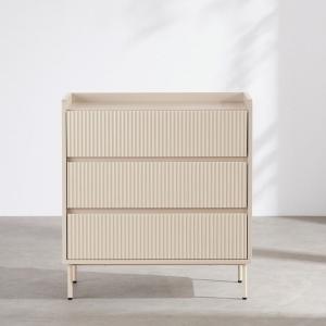 Commode 3 tiroirs blanche L80