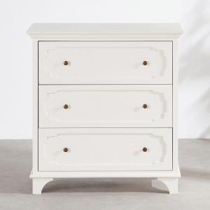 Commode 3 tiroirs blanche L83
