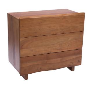 Commode 3 tiroirs   bois naturel en bois d'acacia