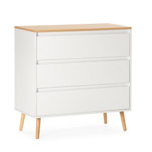 Commode 3 tiroirs couleur Blanc