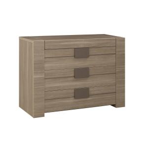 Commode 3 tiroirs effet Chêne