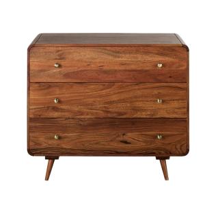 Commode 3 tiroirs en acacia massif L90