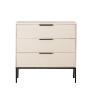 Commode 3 tiroirs en bois - Beige