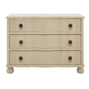 Commode 3 tiroirs en pin massif ardoise et vert