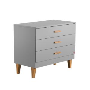 Commode 3 Tiroirs L100 x H86.5 cm - Gris