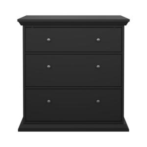 Commode 3 tiroirs L86,3 cm - Noir