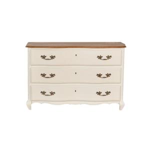 Commode 3 tiroirs plateau chêne blanche