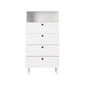 Commode 4 tiroirs 60 x 115cm blanc