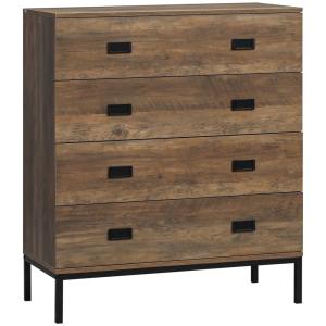 Commode 4 tiroirs design industriel piètement métal noir