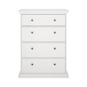 Commode 4 tiroirs H115,6 cm - Blanc