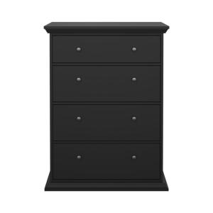Commode 4 tiroirs H115,6 cm - Noir