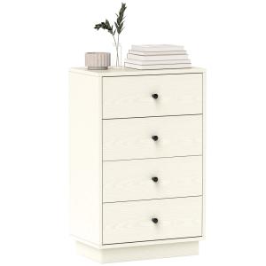 Commode 4 tiroirs moderne en bois crème