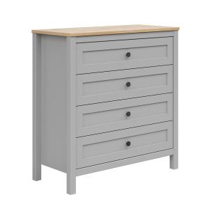 Commode 4 tiroirs stratifiés gris