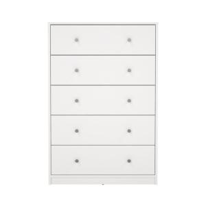 Commode 5 tiroirs blanc H108,1 cm