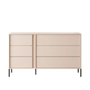 Commode 6 tiroirs  beige 137cm