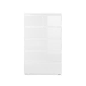 Commode 6 tiroirs L80 x H132 cm - Blanc