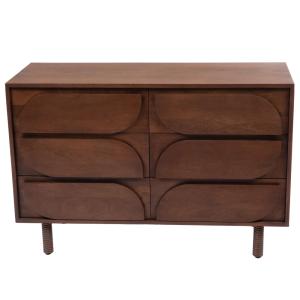 Commode 6 tiroirs Palette marron en bois