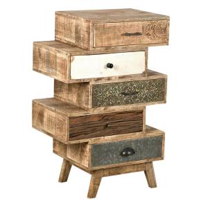 Commode 90cm en manguier et métal zouma
