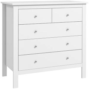 Commode à 5 tiroirs avec glissières métalliques en bois bla…