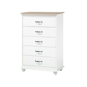 Commode à 5 tiroirs blanc