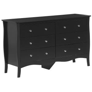 Commode à 6 tiroirs 75 cm noir