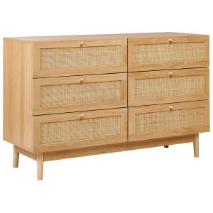 Commode à 6 tiroirs marron clair