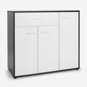 Commode armoire de rangement casier blanc 88 x 40 x 80 cm