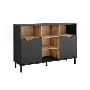 Commode avec 2 portes Anthracite/Artisan 120x81.3cm