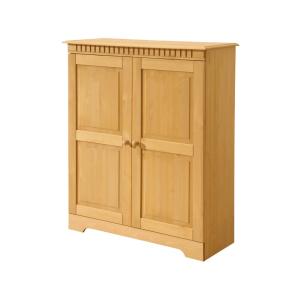 Commode avec 2 portes en pin marron