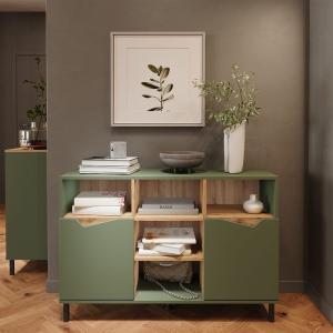 Commode avec 2 portes Vert/Artisan 120x81.3cm