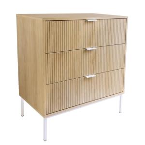 Commode avec 3 tiroirs bois naturel 72 x 40 x 80 cm