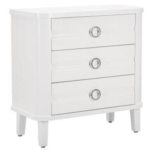 Commode avec 3 tiroirs en bois blanc 81x40x84 cm