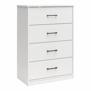 Commode avec 4 tiroirs en effet bois blanc