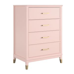 Commode avec 4 tiroirs en effet bois rose