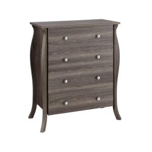 Commode avec 4 tiroirs en effet chêne gris