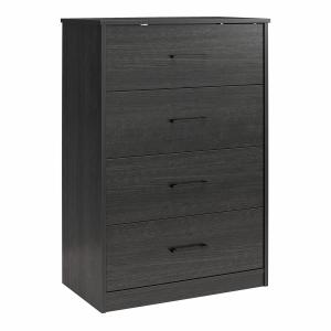 Commode avec 4 tiroirs en effet chêne noir