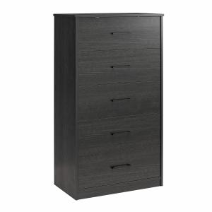 Commode avec 5 tiroirs en effet chêne noir