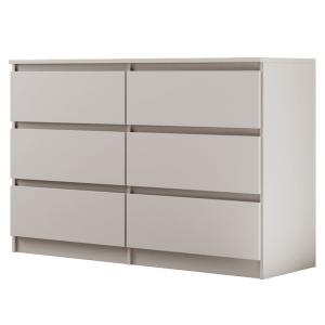 Commode avec 6 tiroirs, cachemire, 120 cm