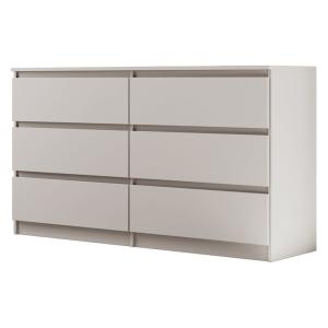 Commode avec 6 tiroirs, cachemire, 140 cm