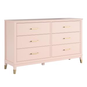 Commode avec 6 tiroirs en effet bois rose