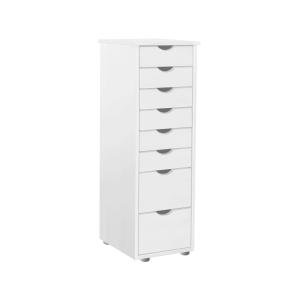 Commode avec 6 tiroirs en pin blanc