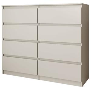 Commode avec 8 tiroirs, cachemire, 100 cm