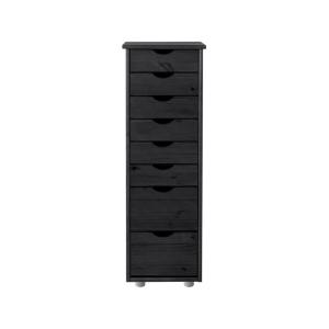 Commode avec 8 tiroirs noir